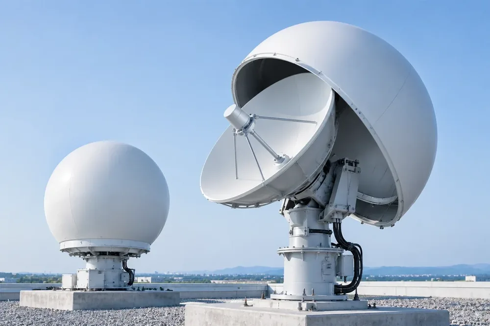 Satellite Communication FRP Radome Installation